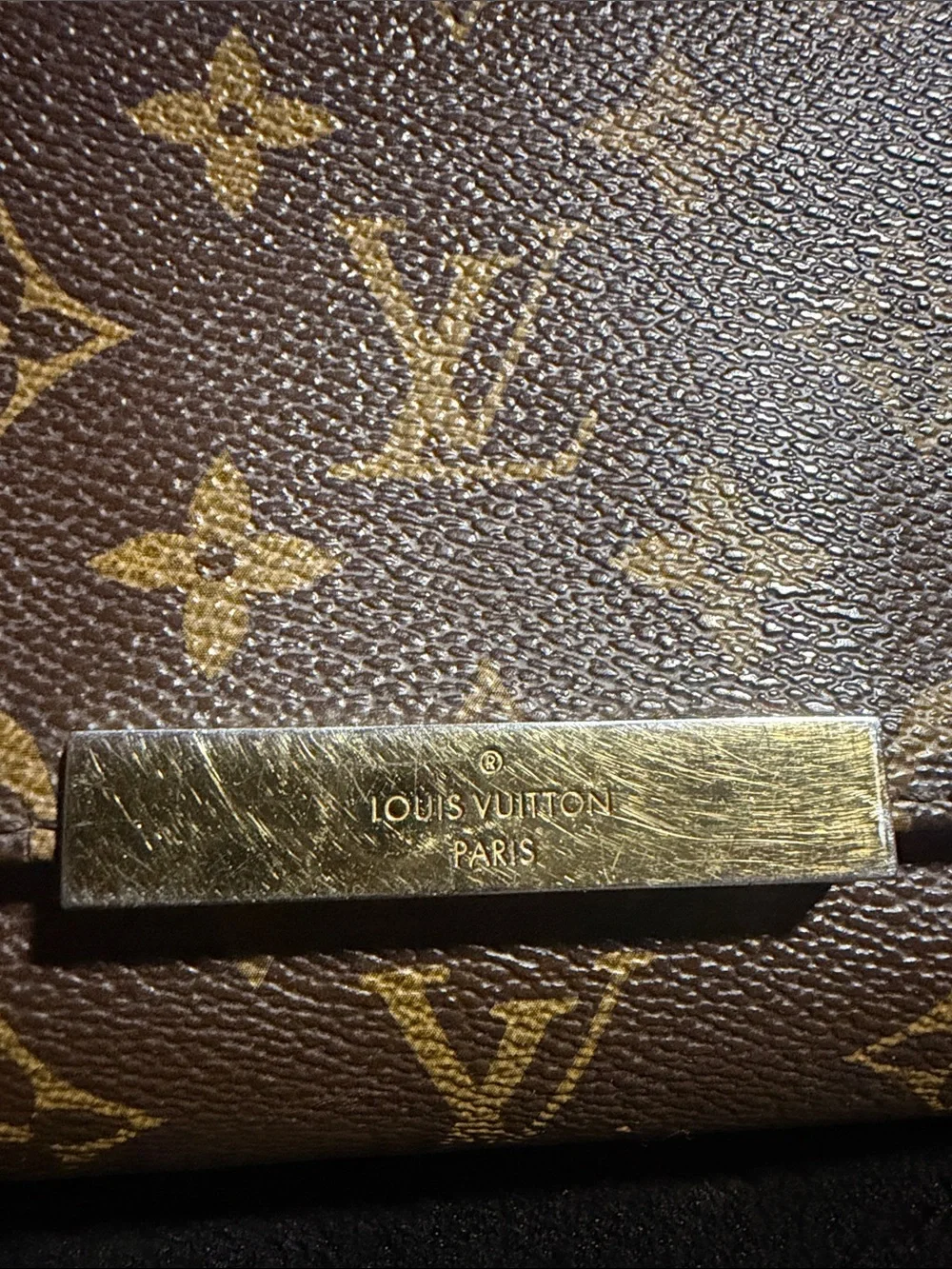Louis Vuitton Monogram Canvas Crossbody in Brown and Tan with Gold Hardware
